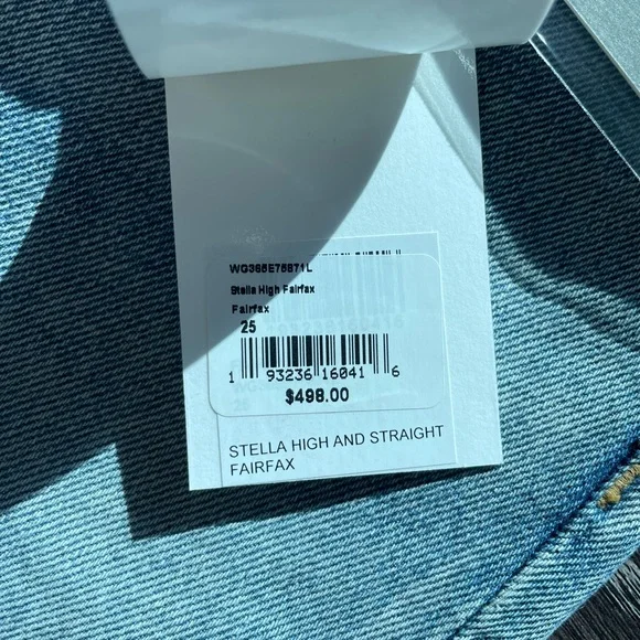NWT JOHN ELLIOTT STELLA HIGH RISE AND STRAIGHT FAIRFAX JEANS SIZE 25 LIGHT DENIM - Picture 8 of 13